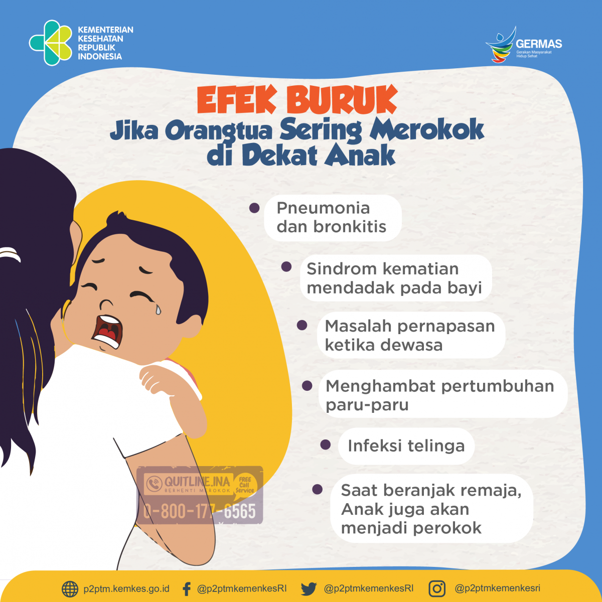 Apa saja efek buruk jika orangtua sering merokok di dekat Anak?