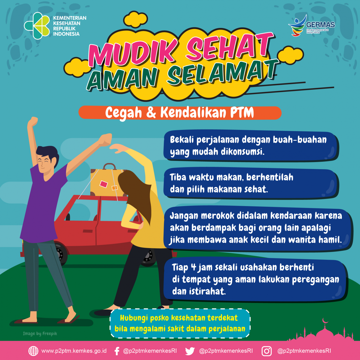 Mudik Sehat Aman Selamat dengan Mencegah & Mengendalikan PTM