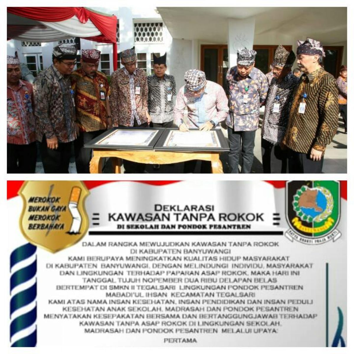 Deklarasi Kawasan Tanpa Rokok Kabupaten Banyuwangi'