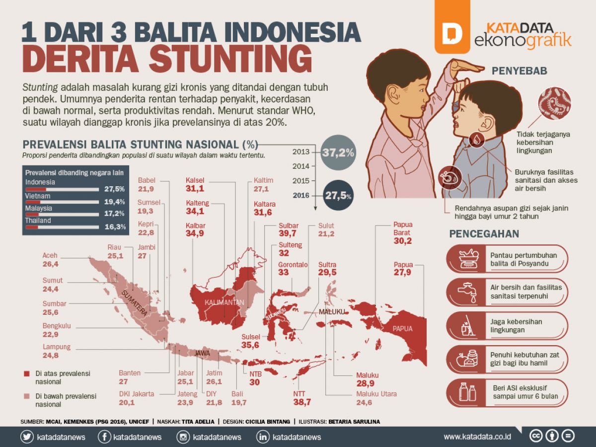 1 dari 3 Balita Indonesia Derita Stunting