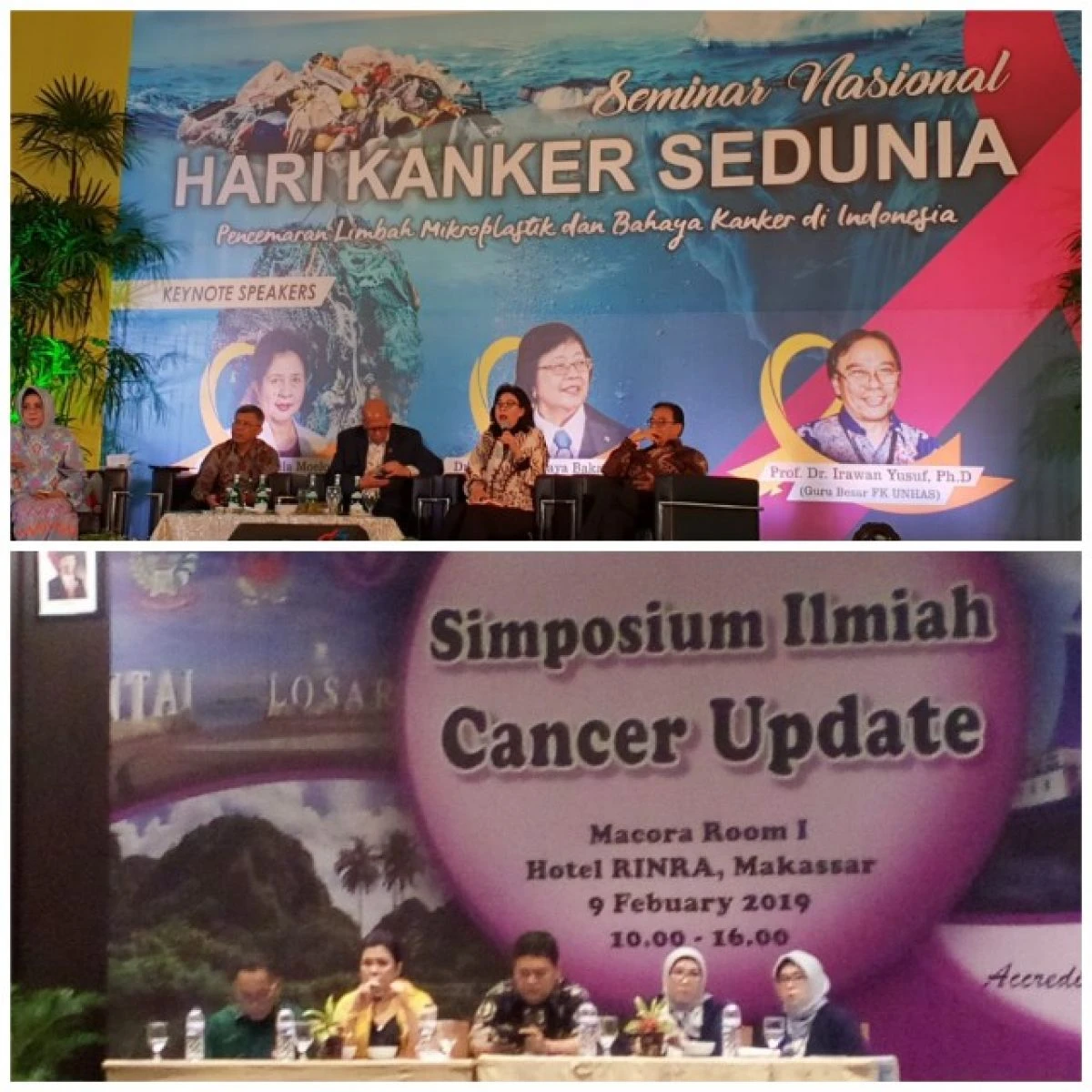 Seminar Nasional Hari Kanker Sedunia di Wisma Negara Makassar dan Simposium Ilmiah Cancer Update di The RINRA Hotel Makassar