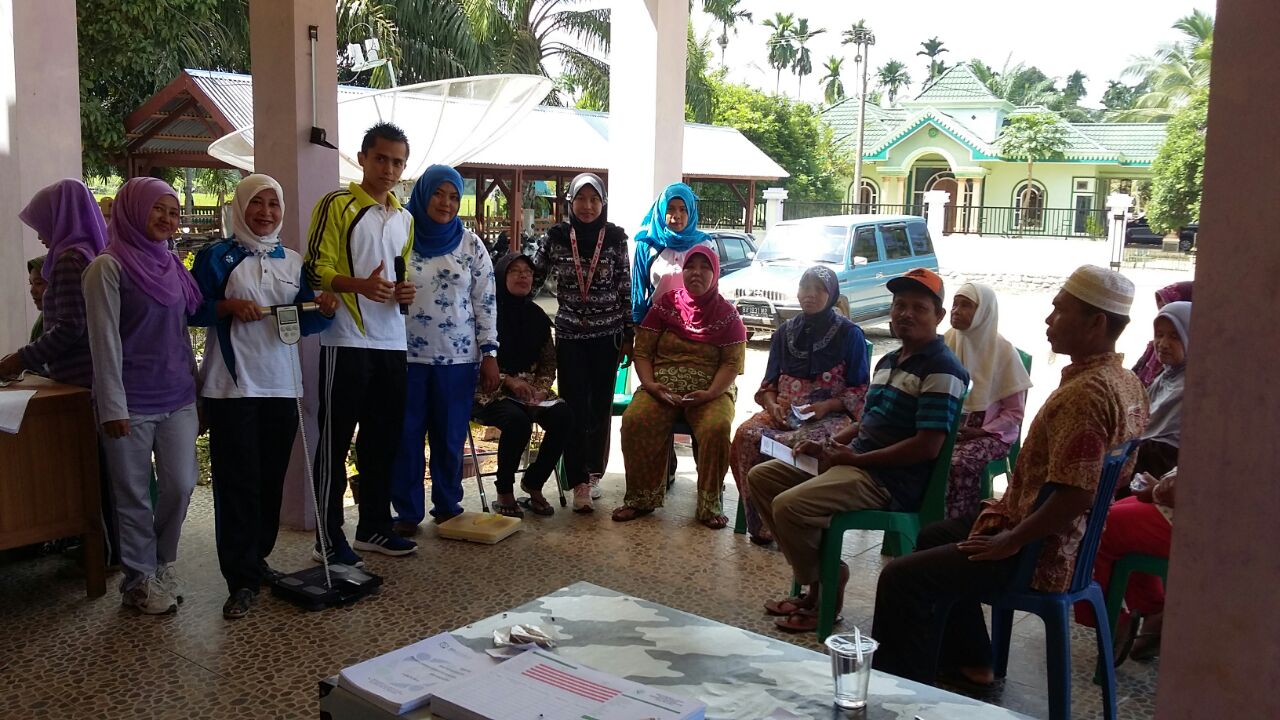 Kegiatan Skrining Faktor Resiko PTM (POSBINDU) Nagari Sungai Langkok Hc. Tiumang'