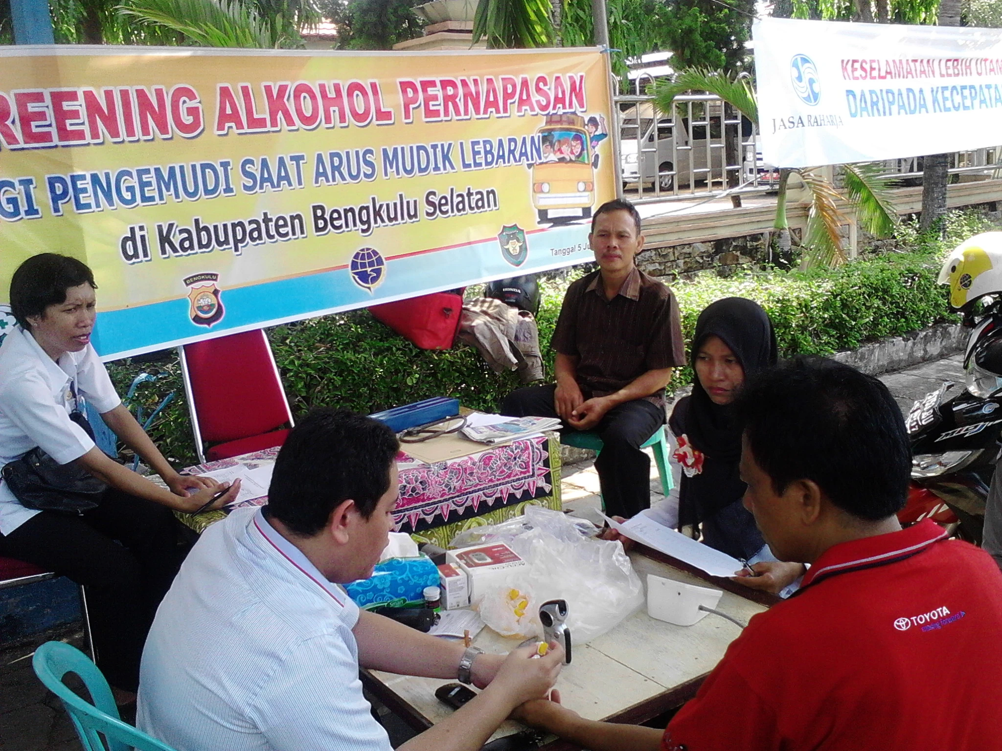 Screening Alkohol Pernapasan Saat Arus Mudik Lebaran Di Kabupaten Bengkulu Selatan