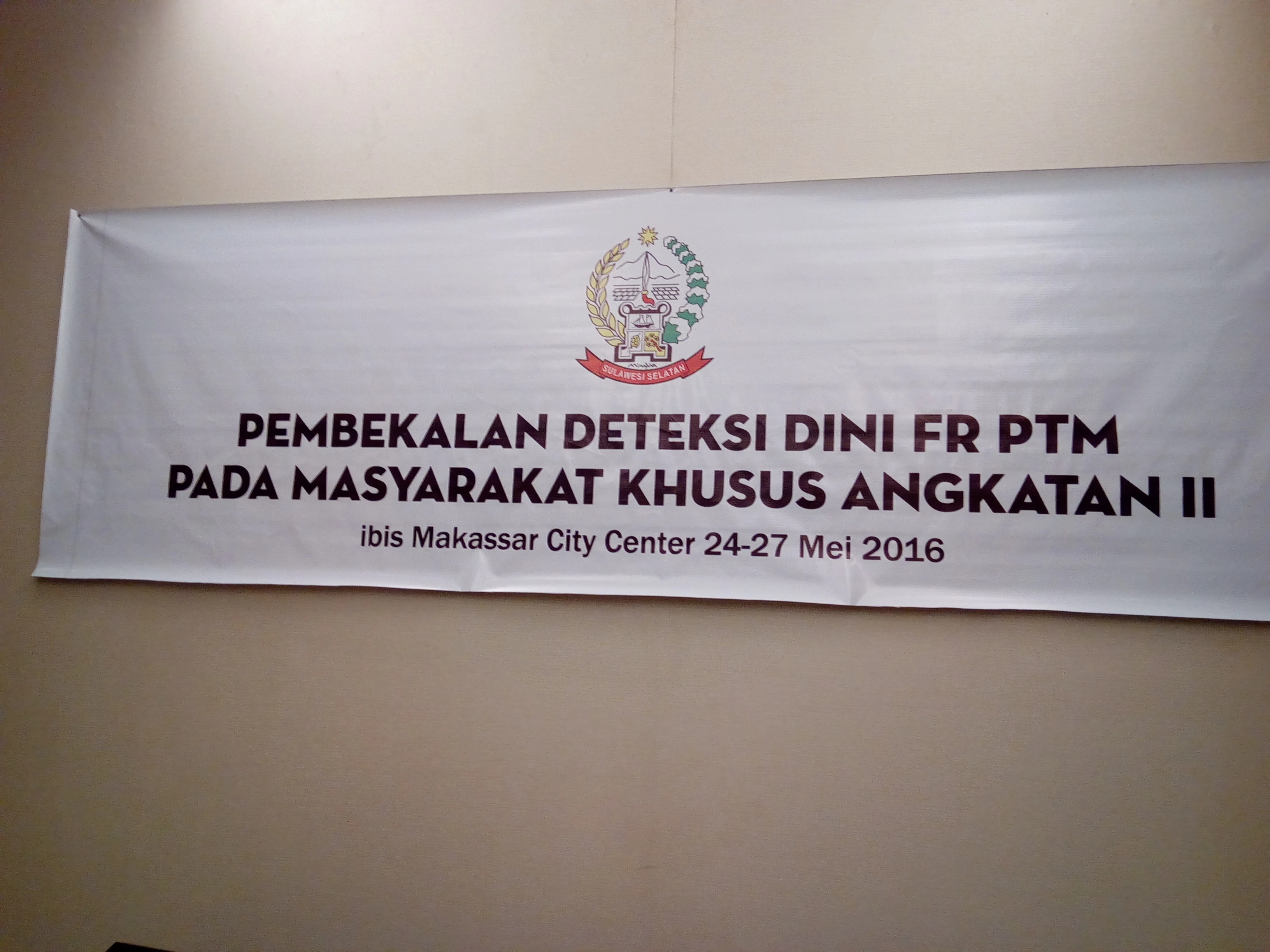 Pembekalan Deteksi Dini FR PTM Pada Masysrakat Khusus Angkatan II Di Makssar Tgl 24-27 Mei2016