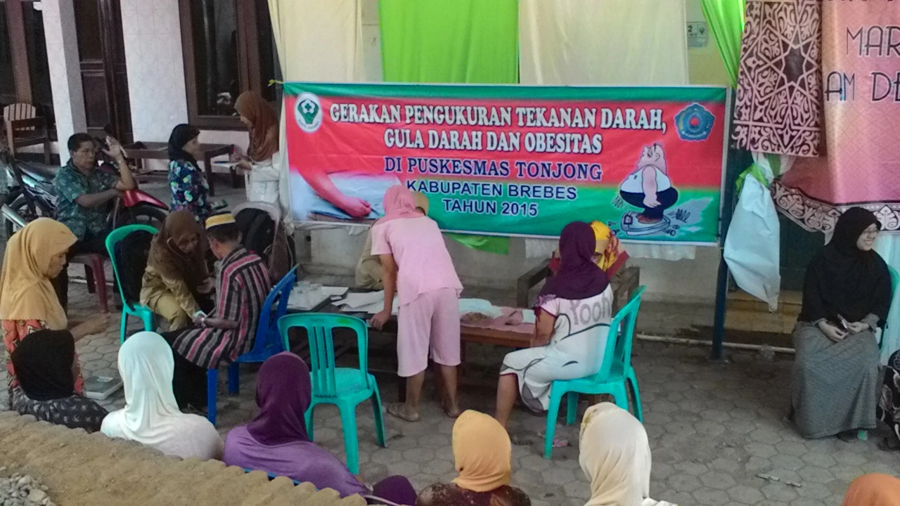 Gerakan Pengukuran Tekanan Darah, Gula Darah dan Obesitas Di Puskesmas Tonjong, Kab. Brebes