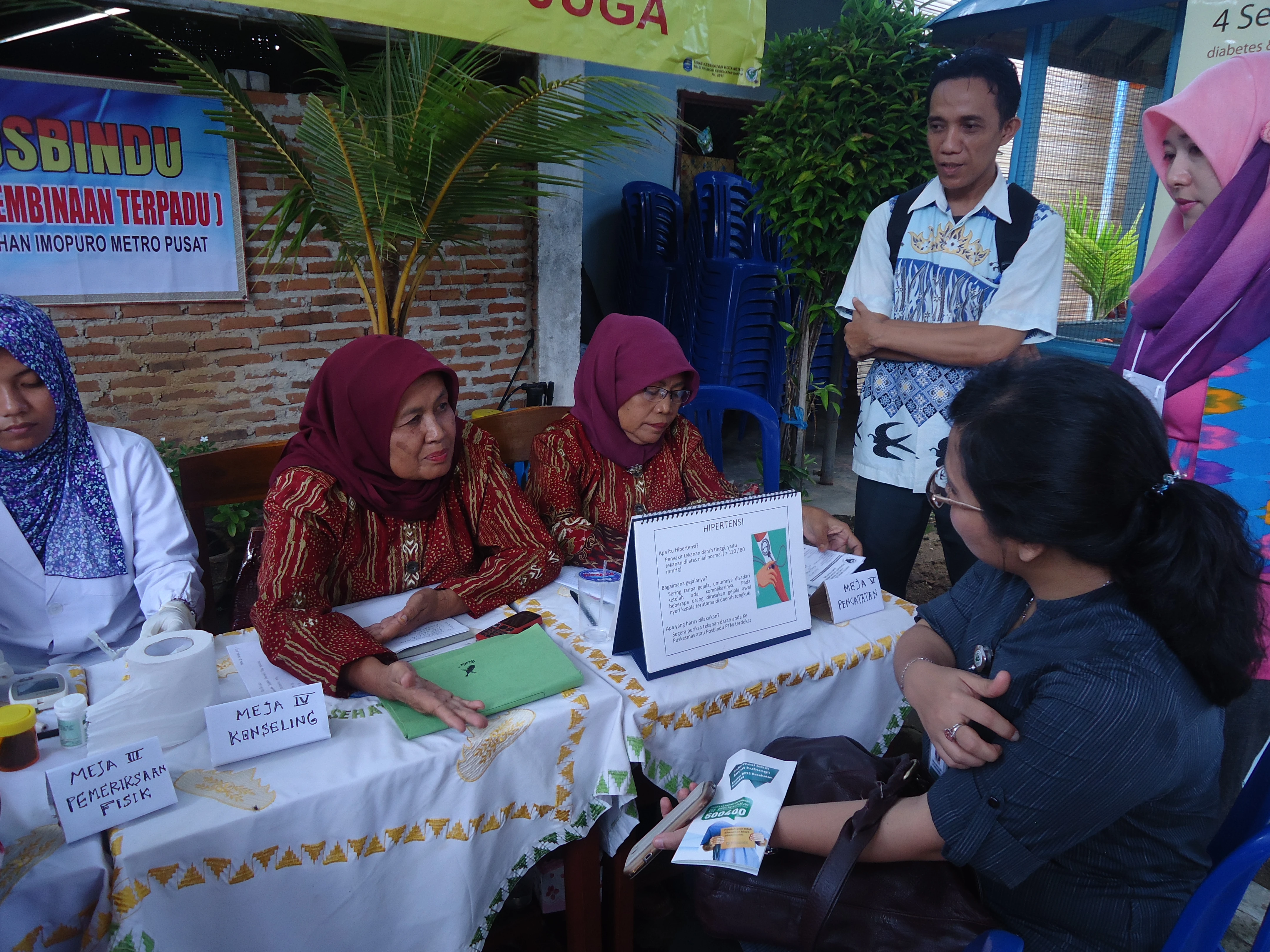 Kegiatan Posbindu Di Kelurahan Imopuro Kota Metro Provinsi Lampung