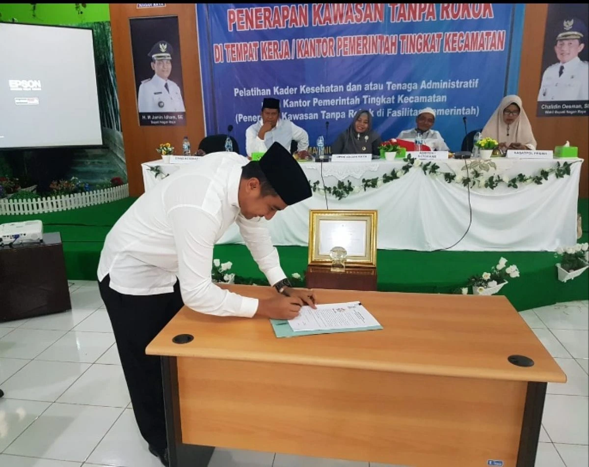 Wujudkan ONSTAR Dinas Kesehatan Nagan Raya Serius Galang Komitmen Penerapan Kawasan Tanpa Rokok