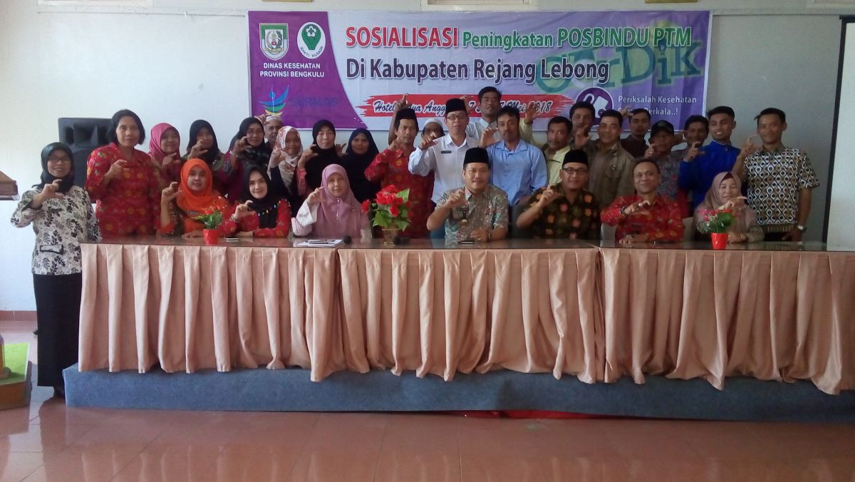 Sosialisasi Peningkatan Posbindu PTM dan Pembekalan Kader Posbindu di Provinsi Bengkulu'