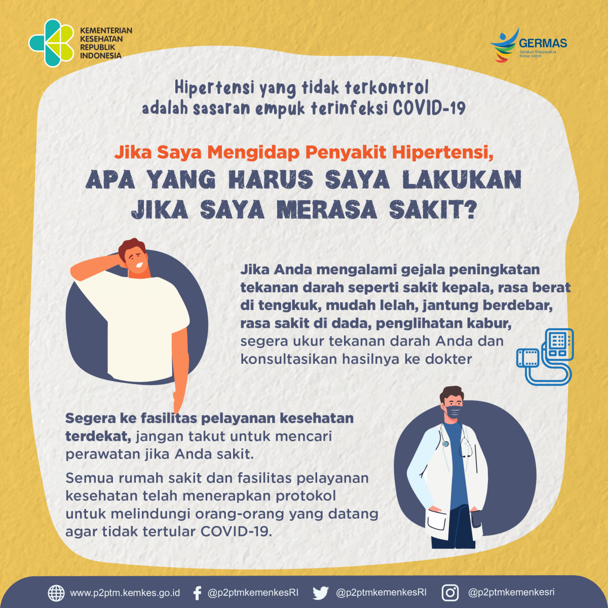 Apa yang harus Saya lakukan jika Saya merasa sakit dan Saya mengidap penyakit Hipertensi?