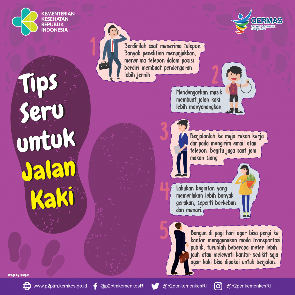 Tips Seru Untuk Jalan Kaki Penyakit Tidak Menular Indonesia 1909