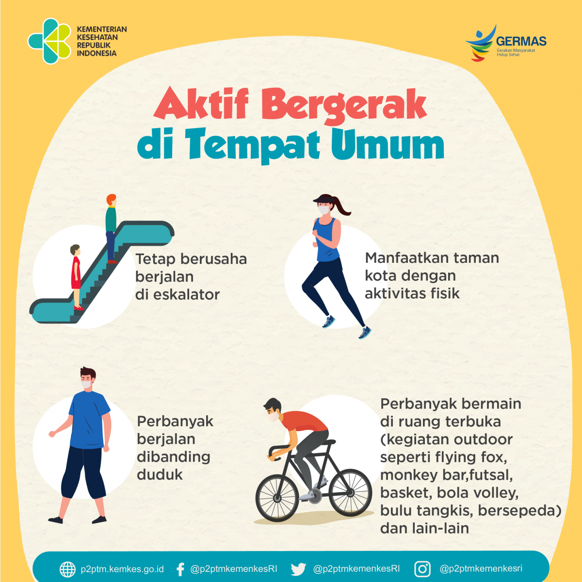 Bagaimana agar tetap aktif bergerak di tempat umum?