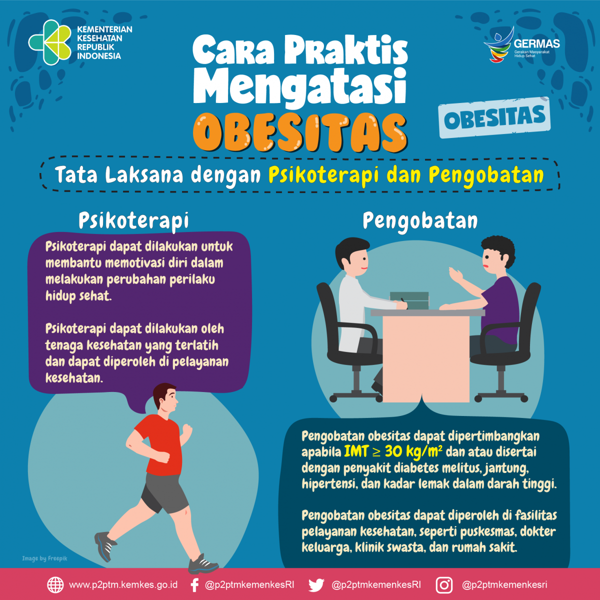 Cara Praktis Mengatasi Obesitas, Tata Laksana dengan Psikoterapi dan Pengobatan