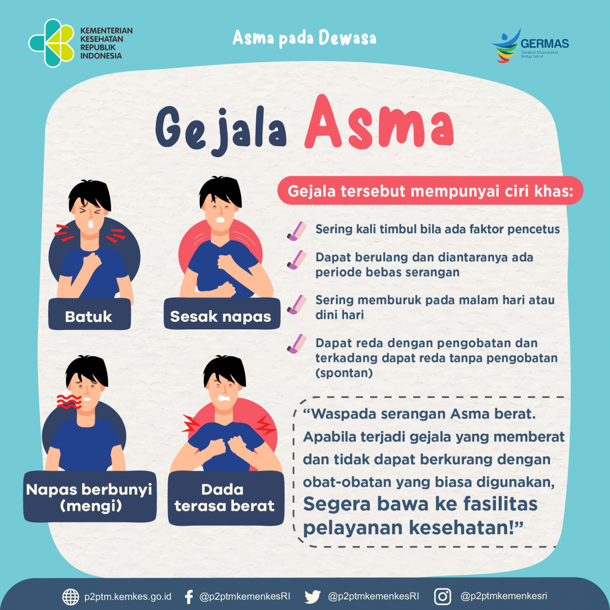 Simak yuk apa saja gejala Asma.