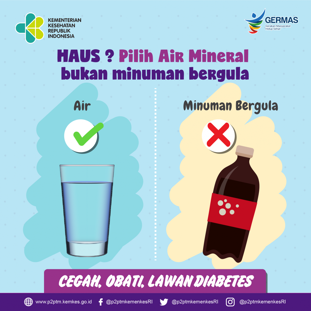 Haus ? Pilih Air Mineral  bukan minuman bergula