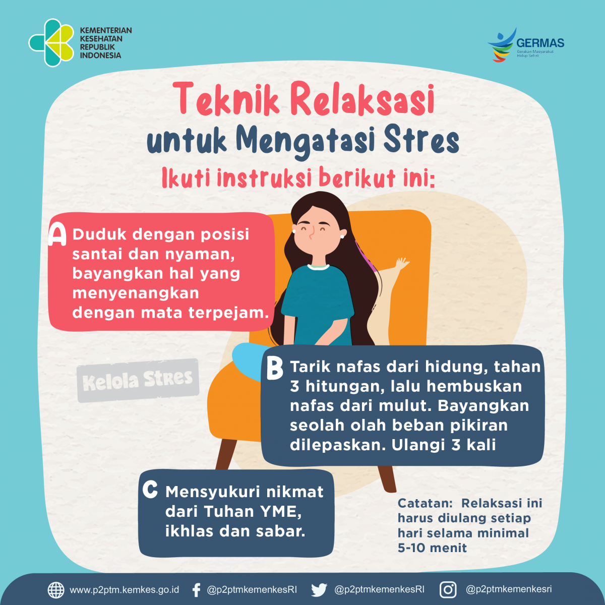 Yuk, simak teknik relaksasi berikut ini untuk mengatasi Stres.