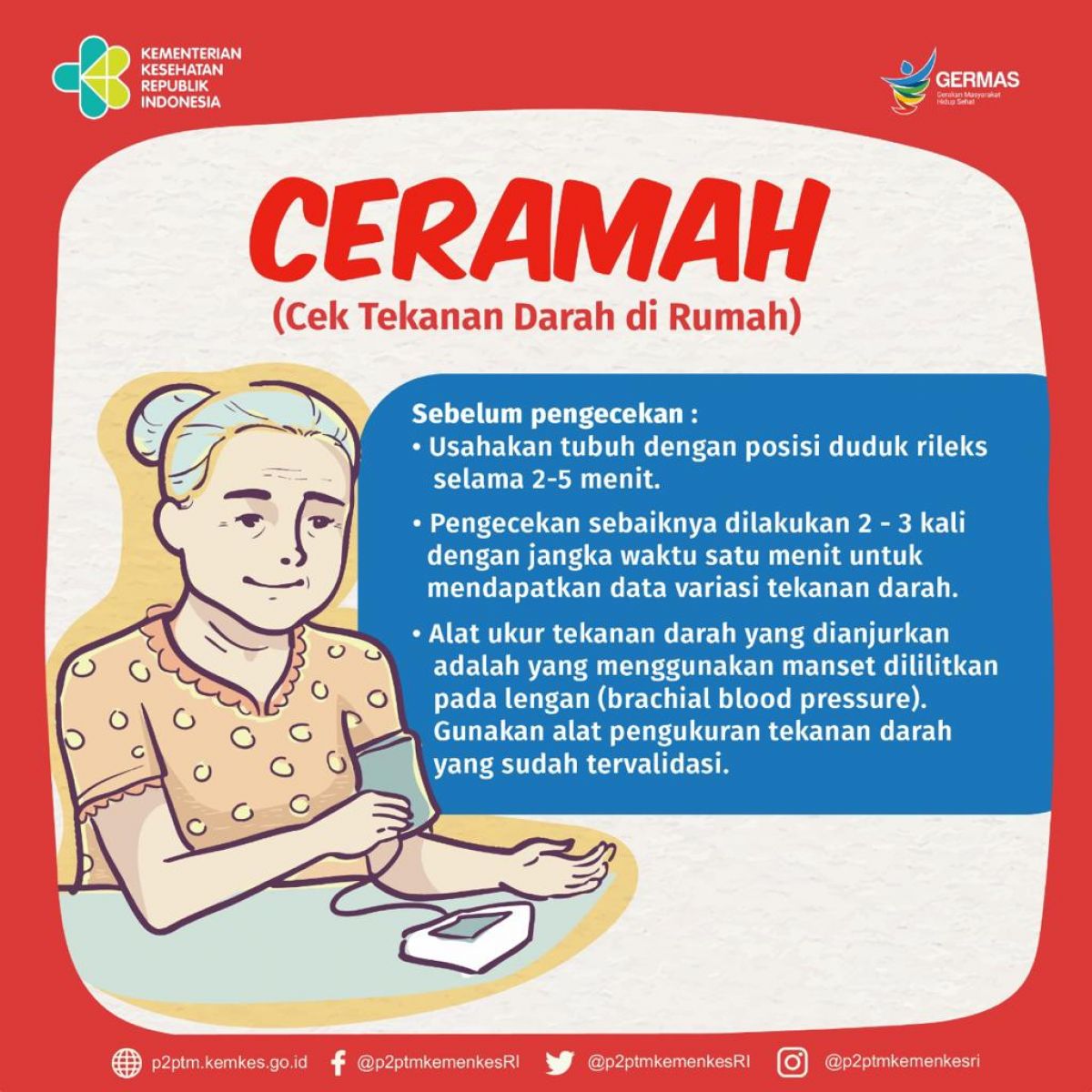 Bagaimana Cara Cek Tekanan di Rumah (CERAMAH) ?