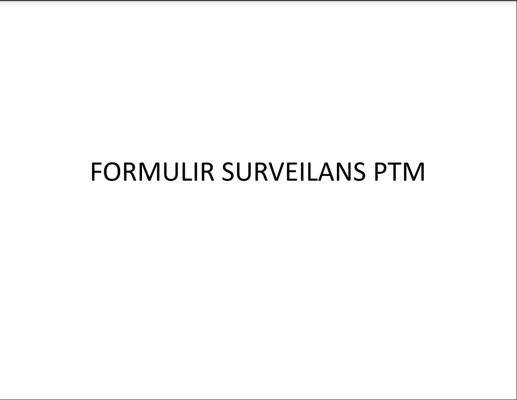 Formulir Surveilans PTM 2