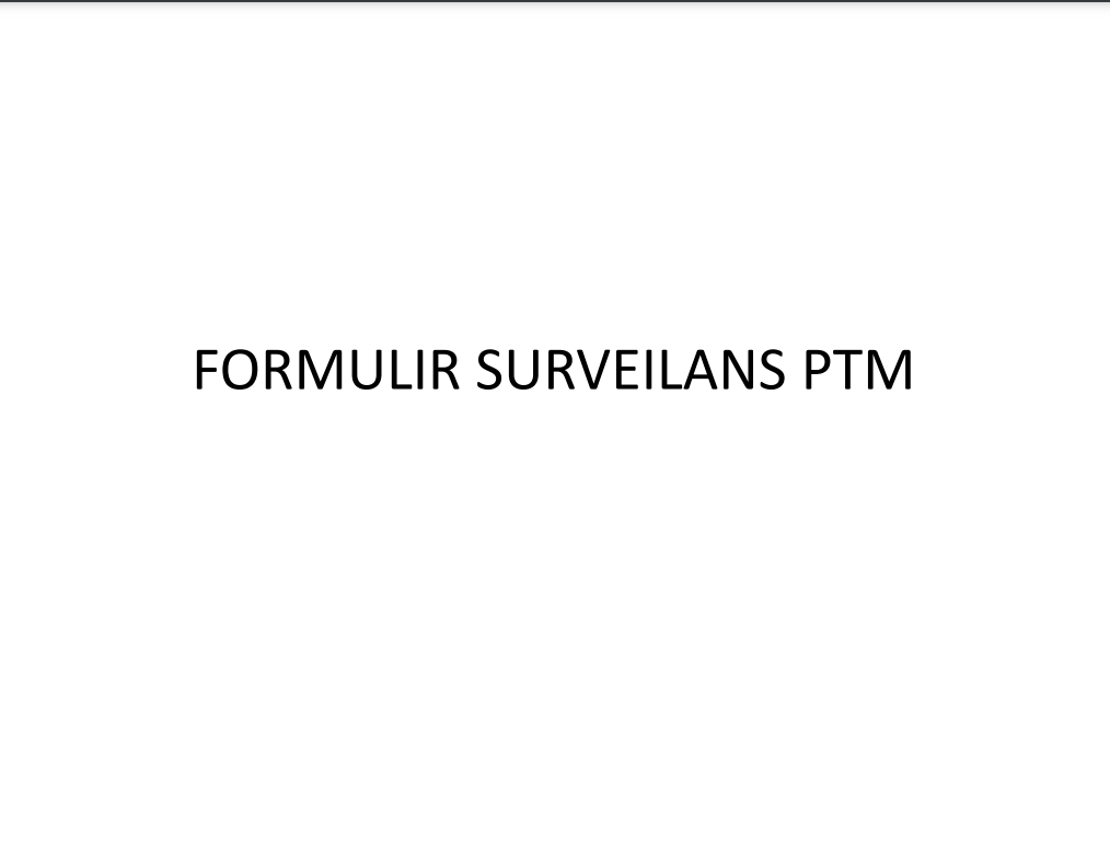Formulir Surveilans PTM 1