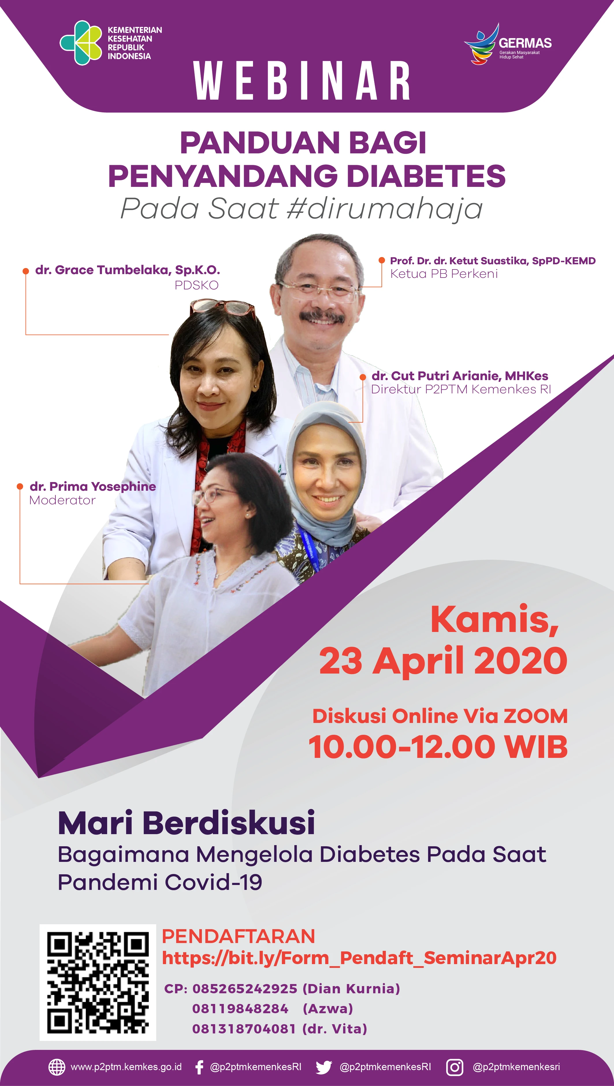 Webinar: Panduan bagi Penyandang Diabetes Pada Saat #dirumahaja ​